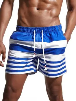 2018 Naujas Vyrų Valdybos Šortai Elastano Shorts Mens Plius Dydis Naršyti Kelnės Plačios-Dryžuotas Diržo Paplūdimio Šortai Outwear Vyrams
