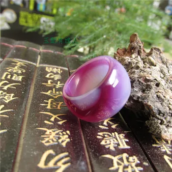 19.3 Gamtinių Reikia violetinė violetinė chalcedony agatas žiedu, kad didėjantį vyrų ir moterų modelių, originali jade žiedas pirštu