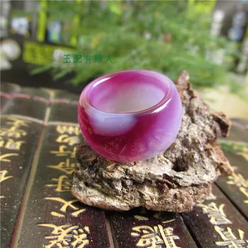 19.3 Gamtinių Reikia violetinė violetinė chalcedony agatas žiedu, kad didėjantį vyrų ir moterų modelių, originali jade žiedas pirštu