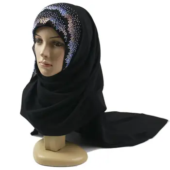 H90 10vnt Aukštos kokybės medvilnės Diamond modalinis jersey šalikas/šalikai 170*55cm skara wrap musulmonišką hidžabą galite pasirinkti spalvas