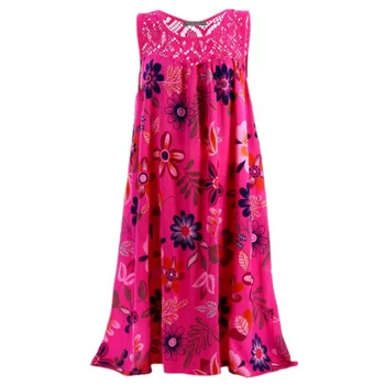 Plus Size Rankovių Vasaros Suknelė Moterų Mados Nėriniai Boho Suknelės 2020 Atsitiktinis Moterų Prarasti Suknelė Sundress Mados Mini Suknelė