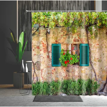 Sodas, Gėlės, Gatvių Dekoracijos Dušo Užuolaidos Apdailos Vandeniui Audinio Vonios Užuolaidos Vonios Duris Ekranai Home Hotel Deco