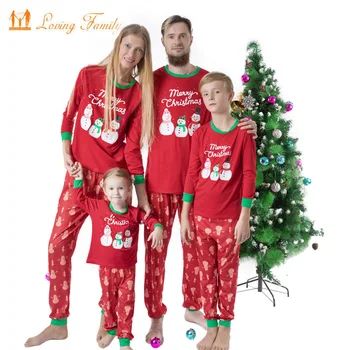 Šeimos Pajama Komplektai Kalėdų Senį Vyrai Moterys Sleepwear Motinos Dukra, Tėvas, Sūnus, Pižamos Nustatyti Drabužių Šeimos Atitikimo Komplektus