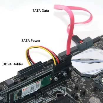 M2 2 M. NGFF B-raktas / B/M-key SSD su SATA 22pin Kietojo Disko Adapteris PCBA su DDR4 Jungtis Turėtojas
