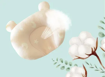 Medvilniniai kūdikio pagalvė animacinių filmų padengia kūdikio pagalvė medvilnės minkštą pagalvę vaikams, mėnulis ir žvaigždės formos animacinių filmų pagalvę formuojant kūdikio pagalvė w