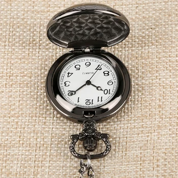 Retro Kvarco Kišenėje Žiūrėti Bule Eagle Modelis Kišeniniai Laikrodžiai, Papuošalų Kūrybos Grandinės Karoliai Pakabukas Laikrodis Vyrams, Moterims