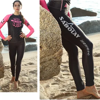 Sabolay Moterims super elastingos pėdkelnės Quick dry lycar naršyti lauko ilgas kelnes moterų rashguard plaukti vandeniui, saulės Skrynios