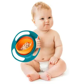 Kūdikį Krūtimi Patiekalas Mielas Kūdikis Gyro Bowl Universalų Baby Naujovė 360 Laipsnių Pasukimo Gyro Skėtis Dubenį Pasukti Pašalinis Įrodymas Dubuo