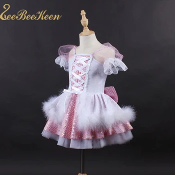 Princesė Suknelė Moterims Tutu Baleto Šokių Suknelė Suaugusiųjų Mergaičių Baleto Tutu Suknelė Rožinės Spalvos Lankas Sluoksniuotos Rankovėmis Sijonas Šalies Mielas Vaikams