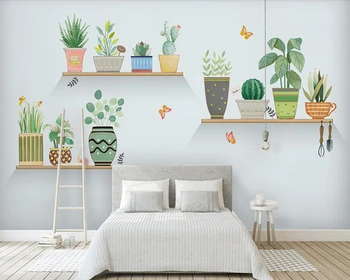 3d fresh blue medienos cherry blossom tapetai papel de parede,gyvenamasis kambarys su sofa-lova, TV foną, virtuvės sienų tapetai kavinė