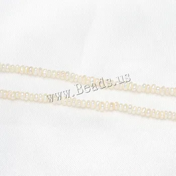 Natūralūs Gėlavandenių Perlų Prarasti Karoliukai Balti 2-3mm Maždaug 0,8 mm Parduotas Už Maždaug 13.5 Colių Kryptis