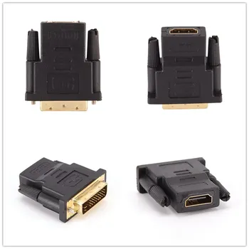 Aukštos Kokybės DVI-D 24+1 Dual Link Male HDMI Moterų Adapteris Keitiklis Jungtis, skirta PC, PS3 Projektorius, TV Box 1Pcs