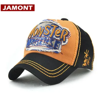 [JAMONT] Monster Derliaus Nelaimę Išsiuvinėti Beisbolas Bžūp Vaikams Snapback Skrybėlę Berniukai Sunkvežimio vairuotojas Hat Reguliuojamas Casquette