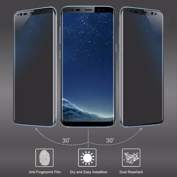 Stabdžių Privacy Screen Protector 10D Pilnas draudimas Atveju, Draugiškas Grūdinto Stiklo Plėvelė Samsung Galaxy S10 S8 S9 Plus Pastaba 10plus 9 8