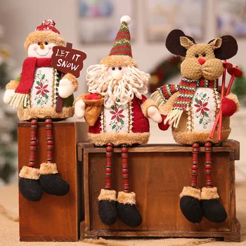 Santa Claus Briedžių Sniego Žaislas, Lėlė Gėlių Kambarį Parduotuvėje Darbalaukio Kalėdinė Dekoracija Namuose Medžio Ornamentais Vaikai Naujųjų Metų Dovana 2020 m.