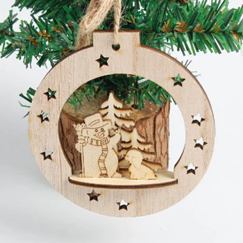 Kūrybos Kalėdų Eglutės Kabinti Ornamentu Medinės Kalėdos Dekoracija Namuose Lašas Pakabukas Kalėdų Vakarėlį Apdaila