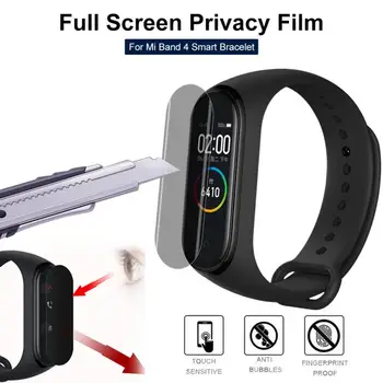 Privatumo Gynėjas Filmas Xiaomi Mi Juosta 4 Privatumo Anti-Spy Minkštas Hidrogelio HD Filmas Screen Protector Ekrano Saugotojas