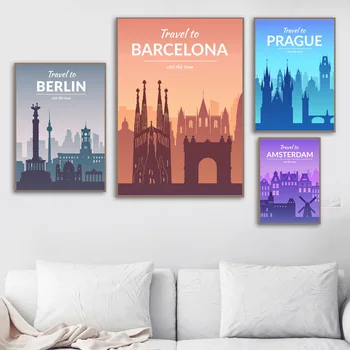 Paryžius, Berlynas, Stambulas Prahoje florencija Šiaurės Plakatai Ir Spausdina Sienos Meno Tapybos Drobės Sienos Nuotraukas Gyvenimo Kambario Dekoro