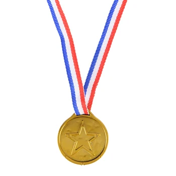12pcs Vaikams, Vaikų Aukso Plastiko Nugalėtojų Medaliai Sporto Dieną Šalies Maišelį Apdovanojimų Žaislai Vaikams Šalies Įdomus Foto Rekvizitai