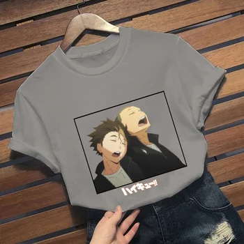 Karšto Anime Haikyuu Juokingas Animacinių filmų Marškinėliai Vyrams Mados T-shirt Grafikos Japonų Anime Marškinėlius