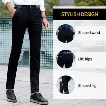 Men-formal-pants-classic-pleated-front-long-dress-pants-regular-fit-mens-dark-grey-straight-trousers-of-suits-cotton-navy