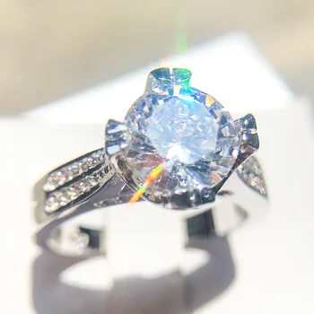Moteris Papuošalai Drugelis Sidabro vestuviniai žiedai poroms 925 Sterlingas Sidabro Šviesą Žiedai Užpildyti Moterų Dalyvavimą Prabangių Deimantų
