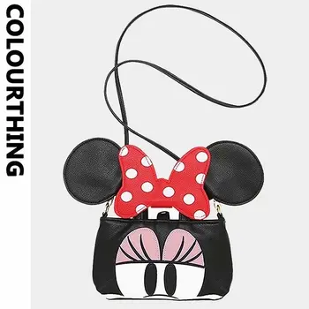 Mados Disney Mickey Mouse Minnie Mikė Animacinių Filmų Hobos Krepšys, Rankinė, Atostogų Dovanų Užtrauktukas Mielas Vaikams Telefono Maišelį Nulis, Piniginės