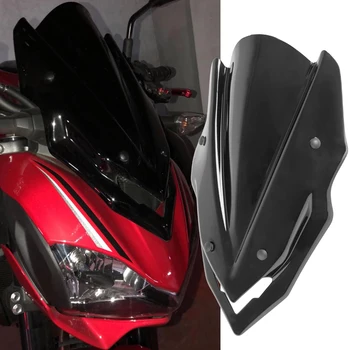 Motociklas Naujas Sporto priekinio Stiklo, Priekinio stiklo pertvara nuo Vėjo su Apkaba, Skirta Kawasaki Z900 ZR900 2017 2018 2019 Z 900 Priedai
