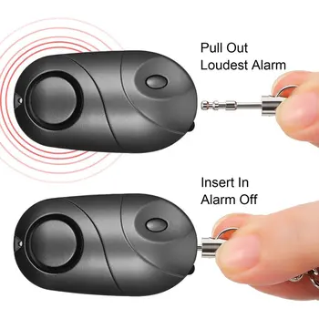 5 Pak Saugaus patikimo Asmens Signalizacijos, 130 db Avarines Key Chain, savigynos Saugumo Saugaus Garso Signalą Mini LED Žibintuvėlis