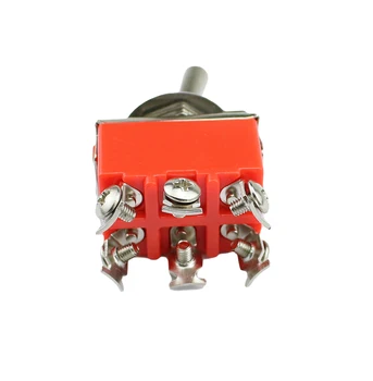 Aukštos Kokybės 1PCS E-TEN1322 15A/250V 6 pin Vandeniui Jungiklio Dangtelis On-Off-On Miniatiūriniai Jungiklis, Jungikliai, oranžinė