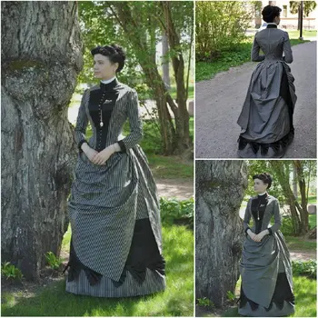 Istoriniai Derliaus Viktorijos Suknelės 1860 m Scarlett pilietinio Karo Pietų Gražuolė suknelė marija Antuanetė suknelės US4-36 C-819