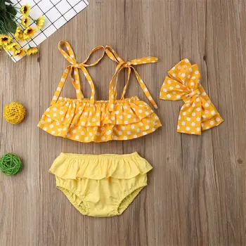 3PCS 2019 Naujas Prekės ženklas Vasarą Vaikams Baby Girl Sijonas Bikini maudymosi kostiumėlį, Maudymosi Kostiumas, Paplūdimio Rankšluosčiai Baseinas