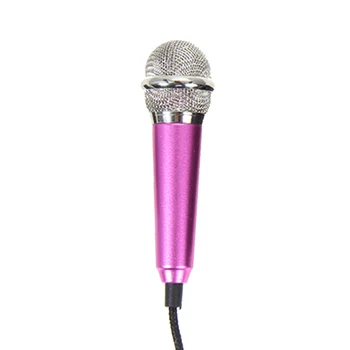 Mini Kondensatoriaus Mikrofonas, Mini K Dainą, Mikrofonas (3,5 MM Kištuko Telefono Ir Mikrofono Stovas Triukšmo Sumažinimo Įvorė (Raudona Rožė)