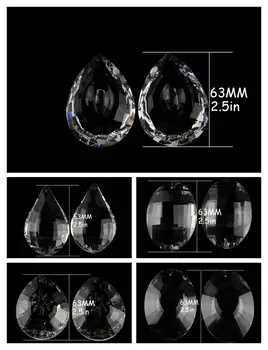 63mm Crystal Clear Naujas Suncatcher Prizmę Sieniniai Šviestuvai Įvairių Formų Liustra Priedai
