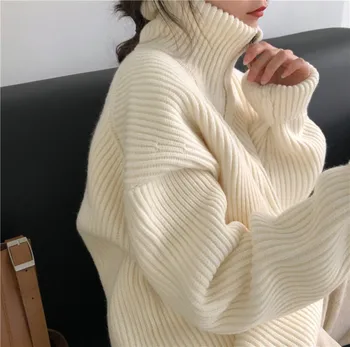 Elegantiškas, Kietas Single-Breasted Moterų Megztinis paltai moterų garsaus pavasario Megztos liemenės