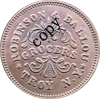JAV pilietinio karo 1863 kopijuoti monetų #17
