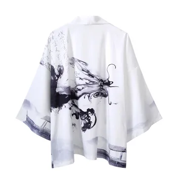 Aukštos kokybės Japonų Atsitiktinis Mados Prarasti Kimono Drabužiais кимоно женское Japonija Streetwear японский стиль Stilingas Haori