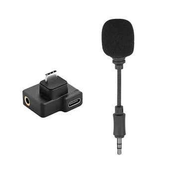 Nešiojamų 3.5 mm Mini Mikrofonas Osmo Veiksmų Mikrofonas Nuorodą Garso Adapterio Rinkinys, skirtas Osmo Veiksmų Fotoaparato Priedai