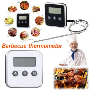 Kepimo Skaitmeninis Orkaitės Termometrai Belaidžio Maisto GRILIS Termometras LCD Grilis Laikmatis Zondo Temperatūros Įrankiai