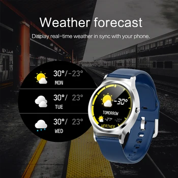 696 CF98 smart watch vyrų 1.3 colių full touch screen ip67 atsparus vandeniui ilgo laukimo orų prognozė smartwatch 