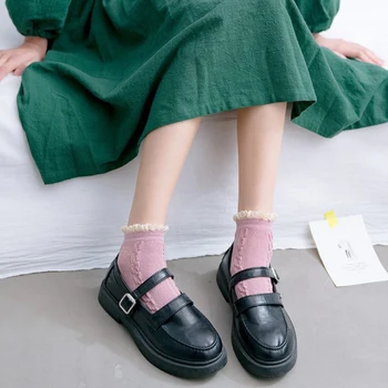 2020 m. nauja Japonų mergina medvilnės kojinės mielas nėrinių valtis kojinės vasaros plonas skyriaus moterų tinklinio moterų trumpos kojinės