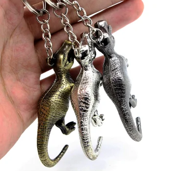 DSYCAR 1Pcs Metalo Keychain Dinozaurų Key Chain paketų prižiūrėtojų raktinę Pakabukas Moterims, Vyrams Rankinėje Ranka Maišo Automobilių Reikmenys Naujas