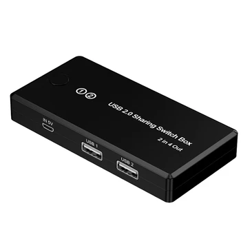 USB 2.0 Sharing Switch Box 4 Port 2 4 Iš Jungiklis Adapteris Pelė, Klaviatūra, Skeneris, Spausdintuvas, Monitorius Prietaisai