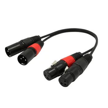 3,5 mm mini jack Stereo TRS su Dviguba XLR 3 pin Male Plug nesubalansuotas Interconnect Kabelis,Y splitter patch kabelis laido