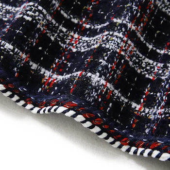 Aukštos kokybės prekės dizaineris 2019 m. rudenį, žiemą moterų skara megzti tvido paltai o-kaklo kišenės mygtukai OLIS pynimo vilnos švarkai y449