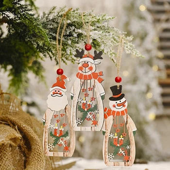 1Pc Kalėdų Pakabukas Medinis Pakabukas Kalėdų Medžio Kabinti Rūbams, Dėl Dekoro Ornamentą 2021 Metų