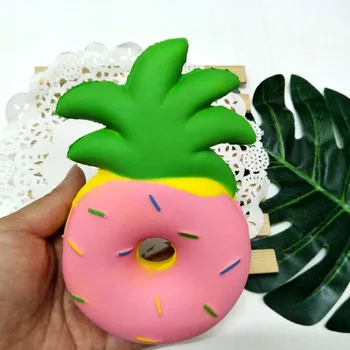 15 cm Kawaii Plonas ananasų Spurgos Super Lėtai Auga Spaudimas Minkštųjų Vaisių Įdomus Vaikams, Žaislų, Dovanų