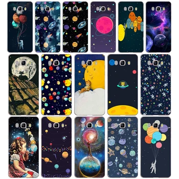 Įdomu Nuostabų Kosmoso Žvaigždžių Minkšto Silikono Case Cover for Samsung Galaxy a3 a5 2017 A6 A8 2018 j3 skyrius j5 j7 2016 2017