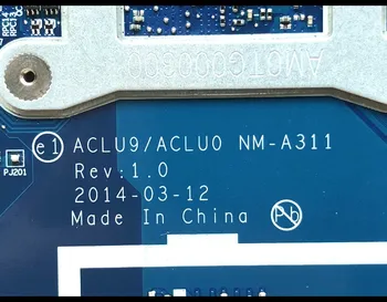 Aukštos kokybės Lenovo Ideapad G50-30 Nešiojamas Plokštė ACLU9/ACLU0 NM-A311 FRU:5B20G05147 N3530 DDR3L Visiškai Išbandyta