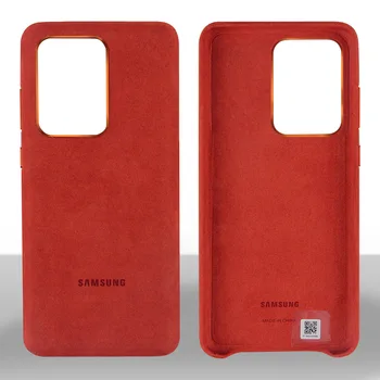 Samsung Originalus Telefono Dangtelį Galaxy S20+ S20 Ultra Plus Europos Sąjungos Oficialusis Alcantara Verstos Odos Įrengtas Raštas Prabanga Atveju
